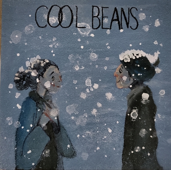 Hand-painted Wood Tile,  5x5 inches,  Can Write Your Own Message On The Back. - Picture 2 of 16